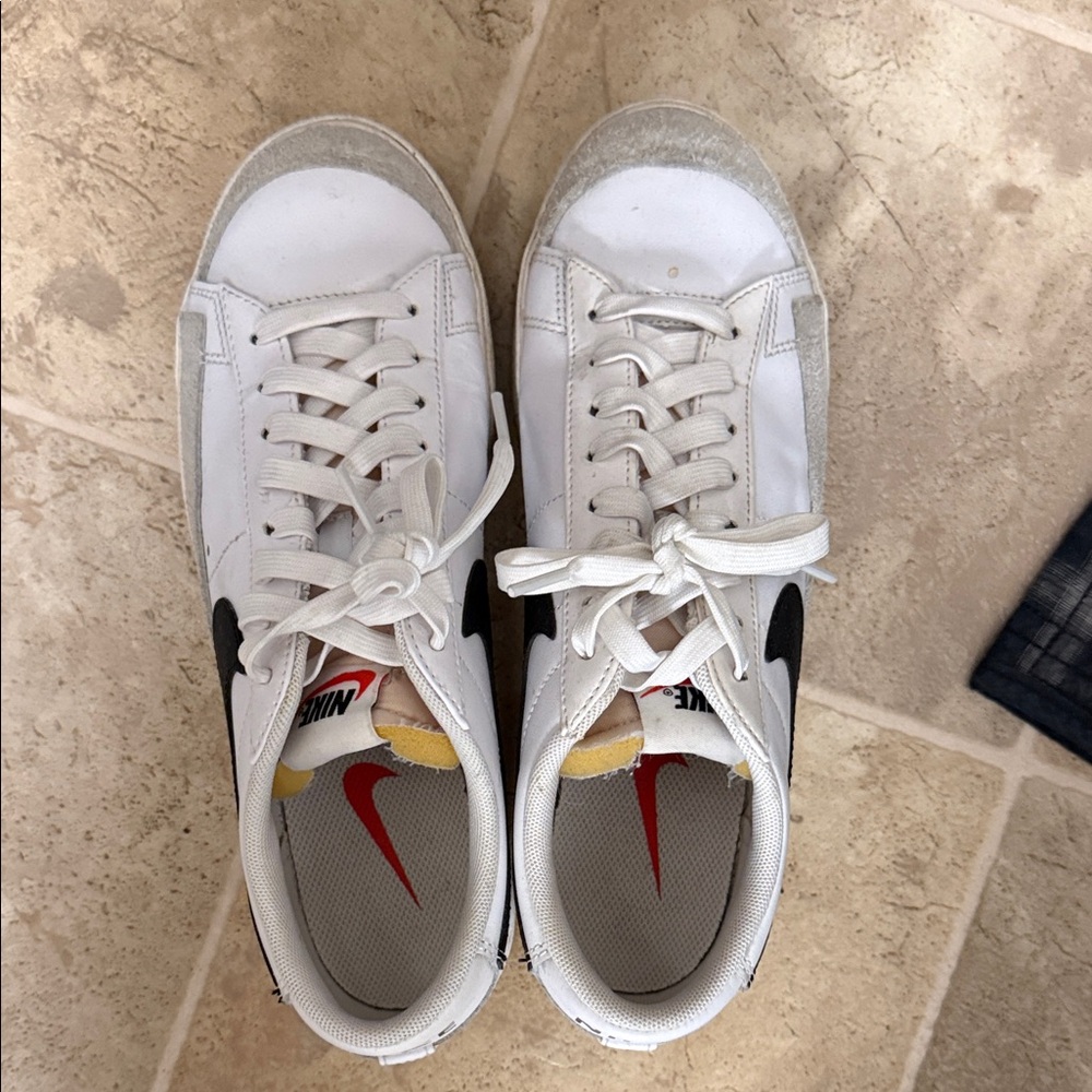 Nike White and Black Athletic Shoes